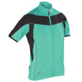 Aqua - Black - Front - Spiro Womens Cycling 1-4 Zip Cool-Dry Performance Top