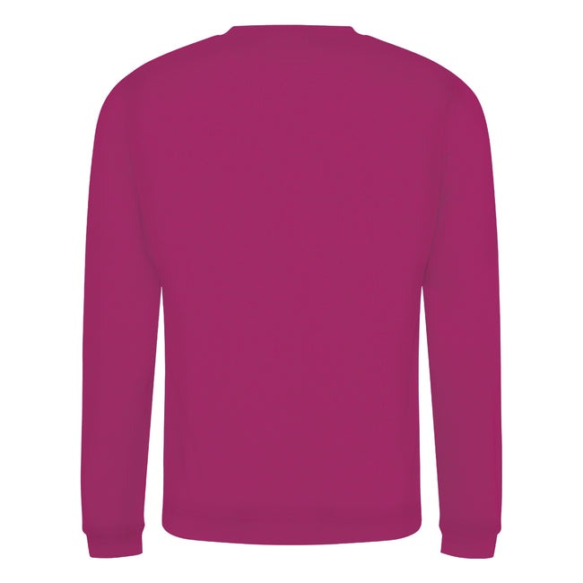 Pink Heather - Back - Awdis Mens Heather Lightweight Crew Neck Sweatshirt
