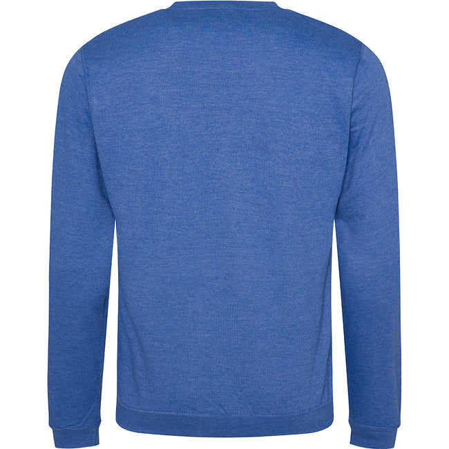 Royal Heather - Back - Awdis Mens Heather Lightweight Crew Neck Sweatshirt