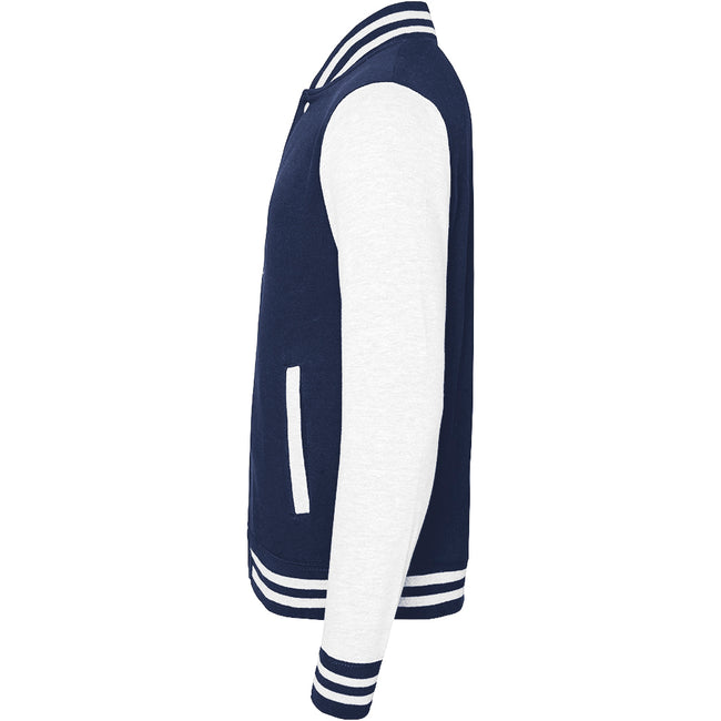Oxford Navy - White - Back - Awdis Unisex Varsity Jacket