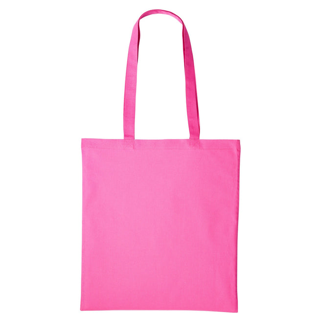 Mid Pink - Front - Plain Strong Shoulder Shopper Bag