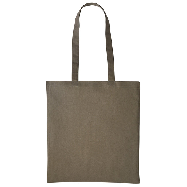 Olive - Front - Plain Strong Shoulder Shopper Bag