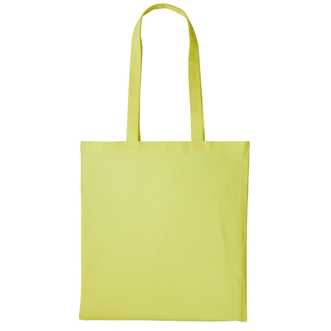 Pastel Lemon - Front - Plain Strong Shoulder Shopper Bag