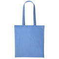 Cornflower Blue - Front - Plain Strong Shoulder Shopper Bag