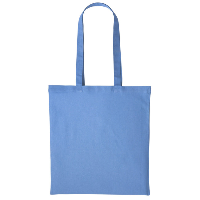 Cornflower Blue - Front - Plain Strong Shoulder Shopper Bag