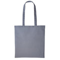 Steel Mid Grey - Front - Plain Strong Shoulder Shopper Bag