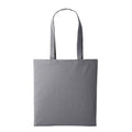 Slate Gray - Front - Plain Strong Shoulder Shopper Bag