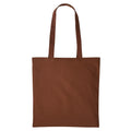 Dark Brown - Front - Plain Strong Shoulder Shopper Bag