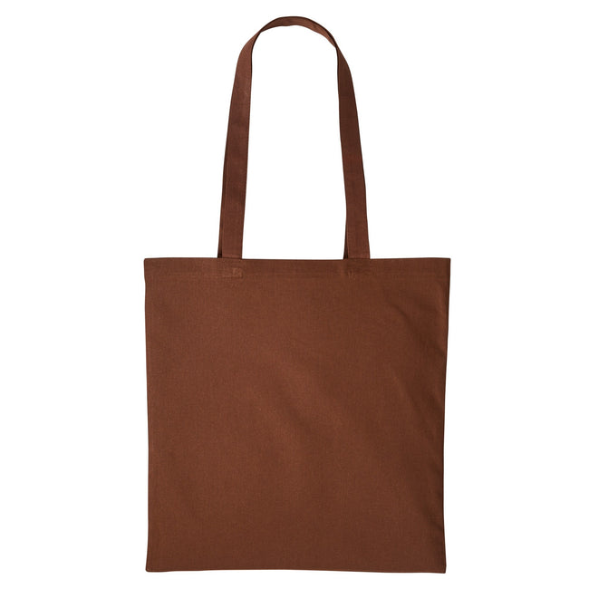 Dark Brown - Front - Plain Strong Shoulder Shopper Bag