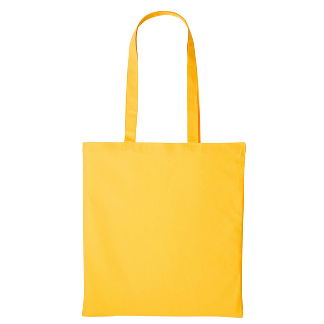 Gold - Front - Plain Strong Shoulder Shopper Bag
