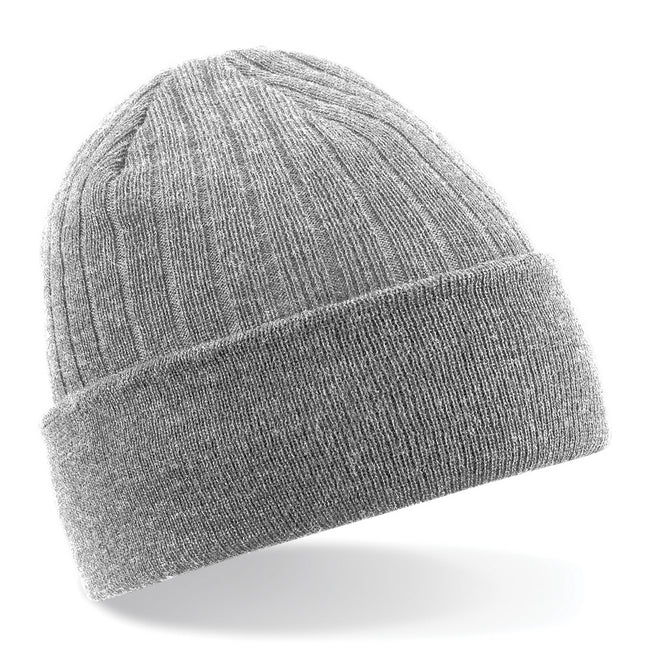 Heather Grey - Front - Beechfield Thinsulate™ Thermal Winter - Ski Beanie Hat