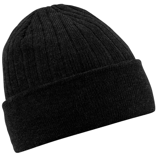 Black - Front - Beechfield Thinsulate™ Thermal Winter - Ski Beanie Hat