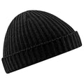 Black - Front - Beechfield® Unisex Retro Trawler Winter Beanie Hat