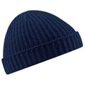 French Navy - Front - Beechfield® Unisex Retro Trawler Winter Beanie Hat