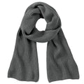 Smoke Grey - Front - Beechfield Ladies-Womens Metro Knitted Winter Scarf