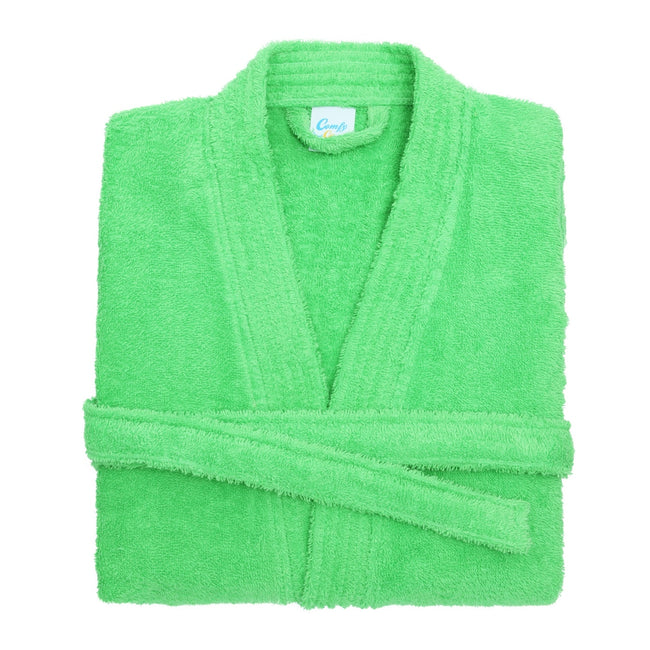 Lime Green - Front - Comfy Unisex Co Bath Robe - Loungewear