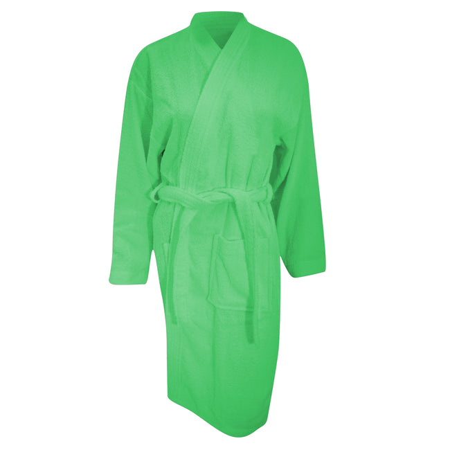 Lime Green - Back - Comfy Unisex Co Bath Robe - Loungewear