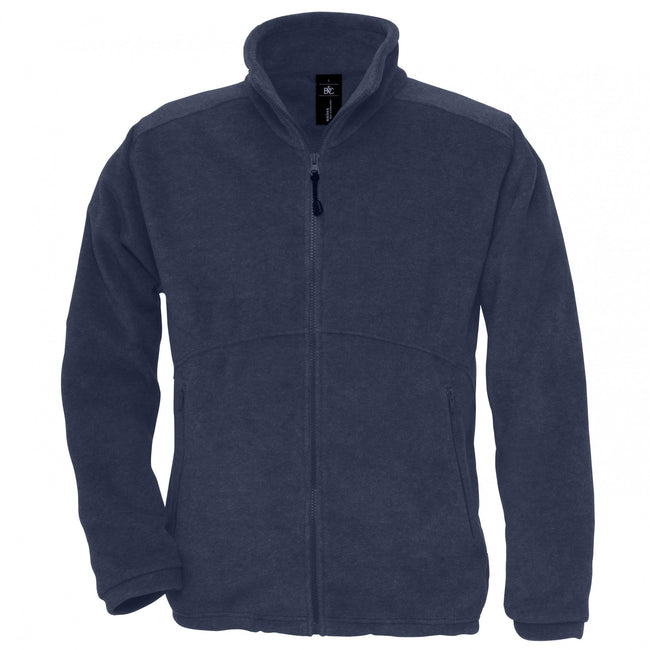 Navy - Front - B&C Mens Icewalker+ Full Zip Fleece Top