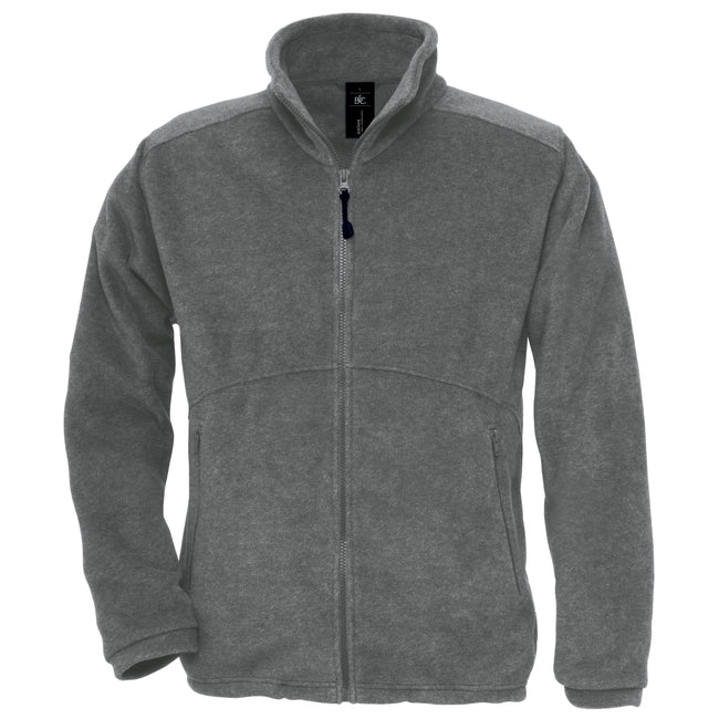 Charcoal - Front - B&C Mens Icewalker+ Full Zip Fleece Top