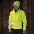 Flourescent Yellow - Side - Result Core Mens High-Visibility Jacket
