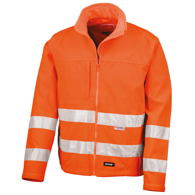Fluorescent Orange - Front - Result Core Mens High-Visibility Jacket