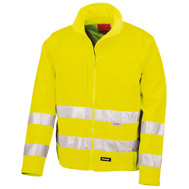 Flourescent Yellow - Front - Result Core Mens High-Visibility Jacket