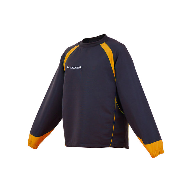Black- Gold - Back - Kooga Childrens Boys Vortex II Long Sleeve Training Top