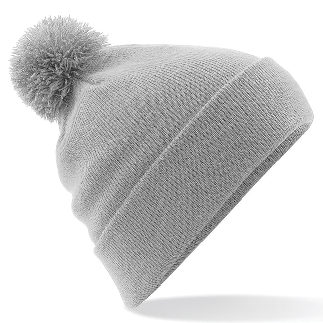 Light Gray - Front - Beechfield Unisex Original Pom Pom Winter Beanie Hat