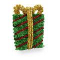 Gift Box - Front - Christmas Shop Decorative Tinsel Wall Plaque