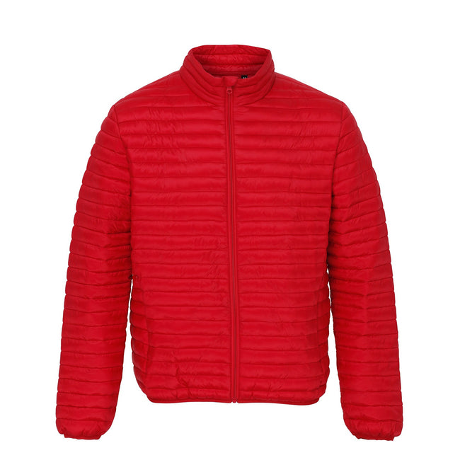 Red - Front - 2786 Mens Tribe Fineline Padded Jacket