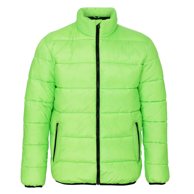 Lime - Black - Front - 2786 Mens Venture Supersoft Padded Full Zip Jacket