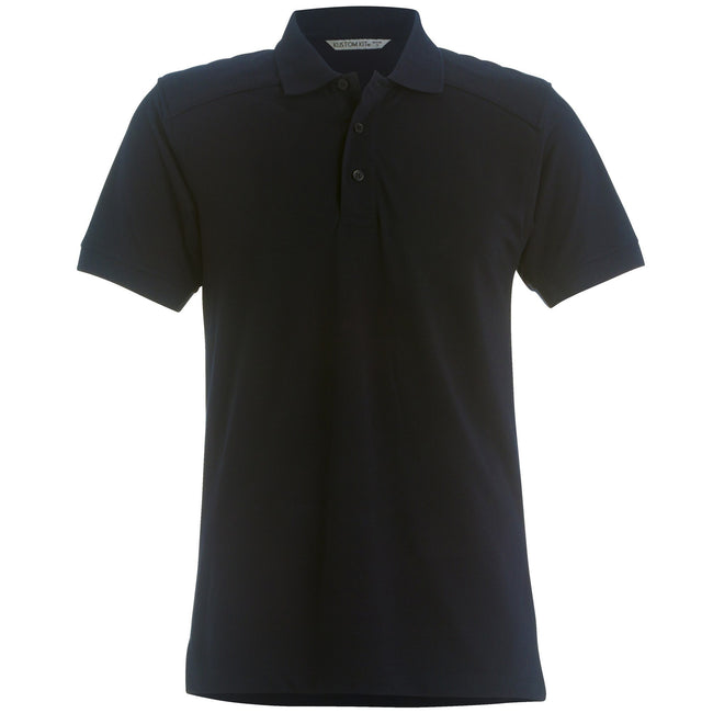 Navy - Front - Kustom Kit Mens Klassic Heavyweight Slim Fit Polo