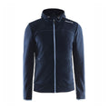 Navy - Front - Craft Mens Leisure Athletic Full Zip Hoodie Jacket