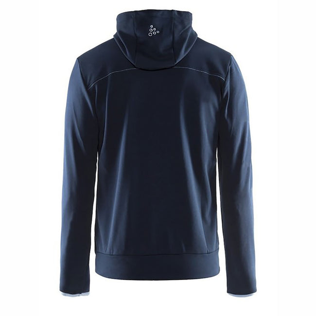 Navy - Back - Craft Mens Leisure Athletic Full Zip Hoodie Jacket
