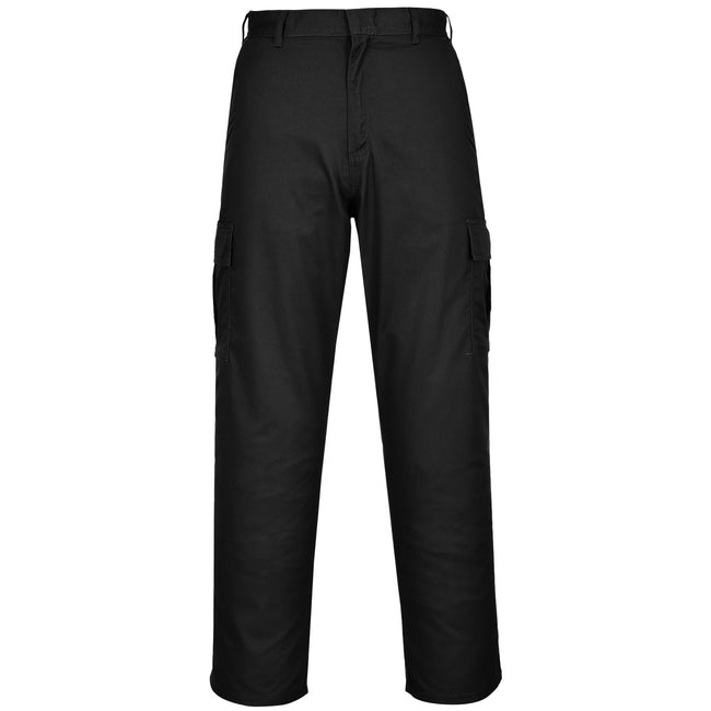 Black - Front - Portwest Mens Combat Work Pants-Trousers
