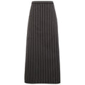 Black- Grey - Front - Premier Gastronomy Striped Waist Apron