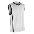 White-Black - Front - Spiro Mens Basketball Quick Dry Sleeveless Top