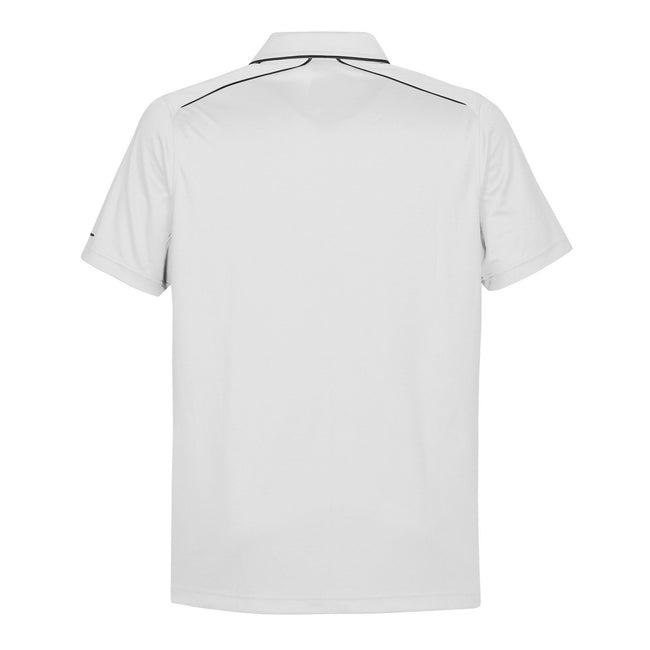 White - Black - Back - Stormtech Mens H2X Inertia Performance Polo Shirt