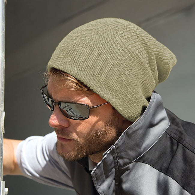 Oatmeal - Back - Result Winter Essentials Core Softex Beanie Hat