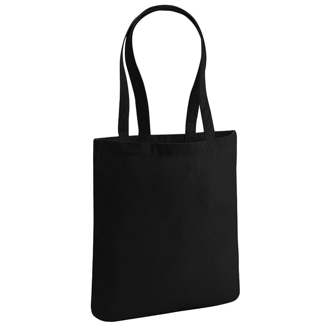 Black - Front - Westford Mill EarthAware Cotton Spring Tote Bag