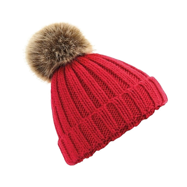 Classic Red - Front - Beechfield® Unisex Cuffed Design Winter Hat