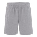 Heather Grey - Back - Comfy Co Mens Elasticated Lounge Shorts