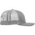 SIlver - Back - Yupoong Flexfit Retro Snapback Trucker Cap
