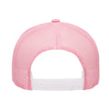 Pink - Back - Yupoong Flexfit Retro Snapback Trucker Cap