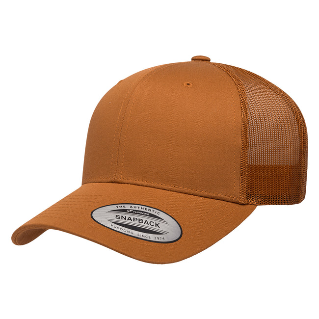Caramel - Back - Yupoong Flexfit Retro Snapback Trucker Cap