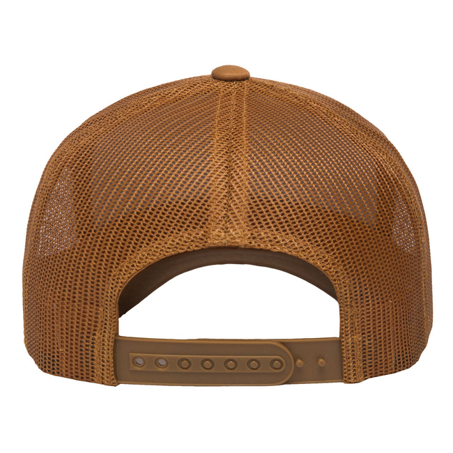 Caramel - Side - Yupoong Flexfit Retro Snapback Trucker Cap