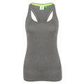 Gray Marl - Front - Tombo Womens-Ladies Racerback Vest Top