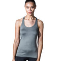 Gray Marl - Side - Tombo Womens-Ladies Racerback Vest Top