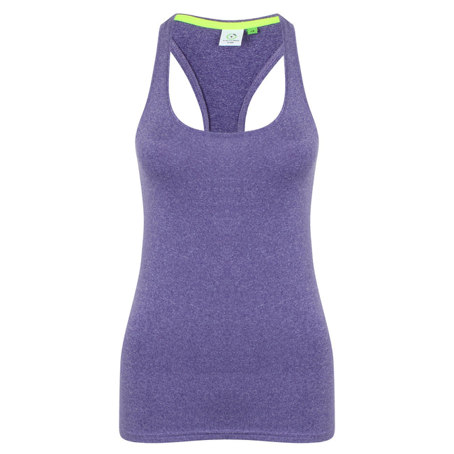 Purple Marl - Front - Tombo Womens-Ladies Racerback Vest Top