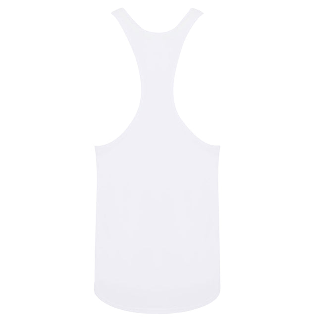 White - Back - Tombo Mens Muscle Vest